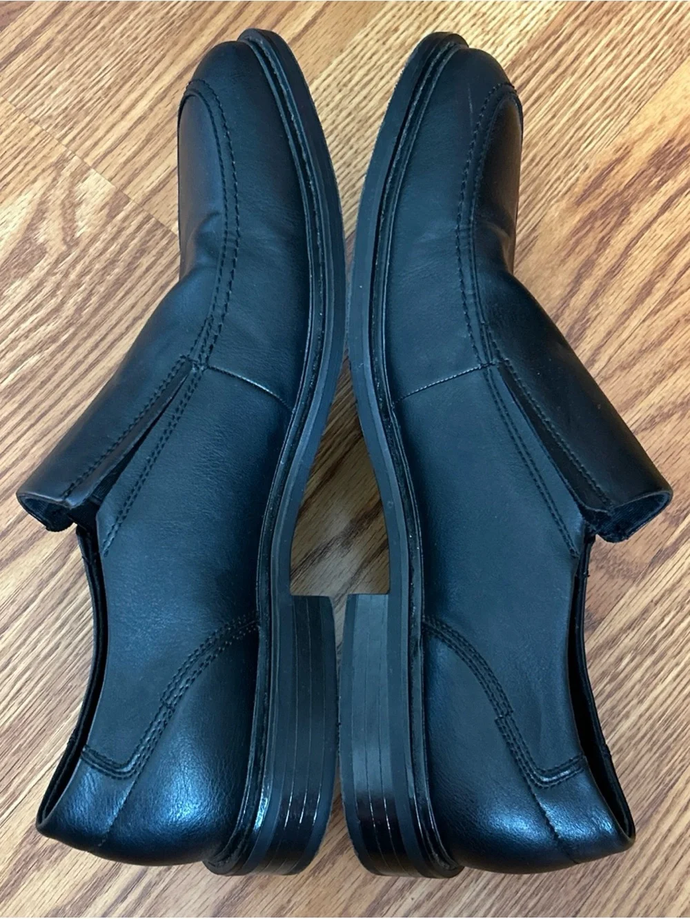 Goodfellow & Co. Black Loafers Slip On Faux Leather Round Moc Toe Men's Size 10